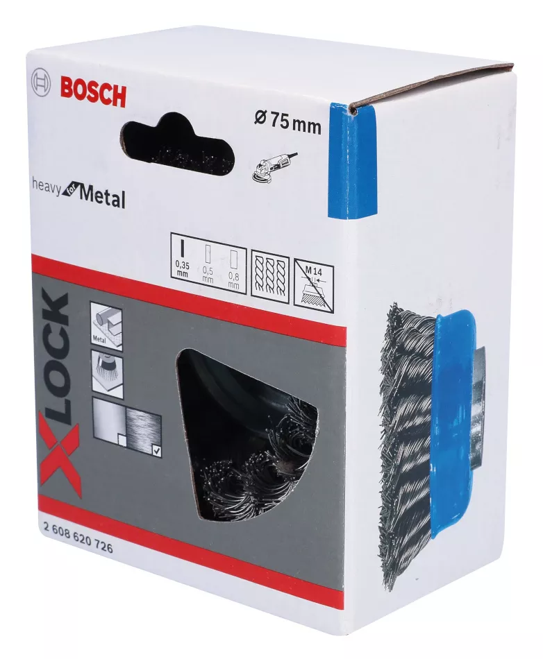 Brosse boisseau XLock 75mm Heavy for Metal Bosch